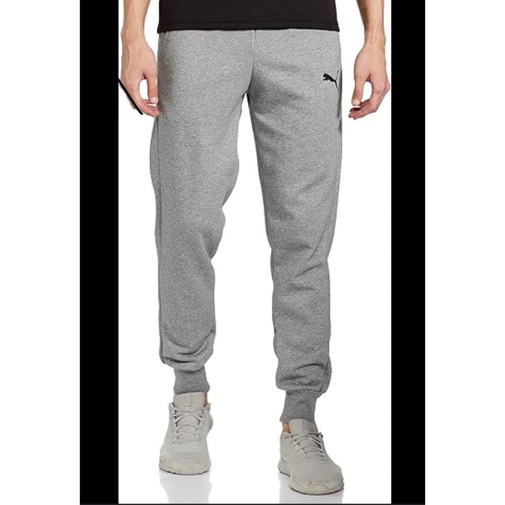 Puma Men's Modern Basics‎ V2 Wordmark Logo Fleece Pants, Gray, Size L